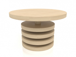 कॉफी टेबल जेटी 04 (डी = 800x500, लकड़ी सफेद)
