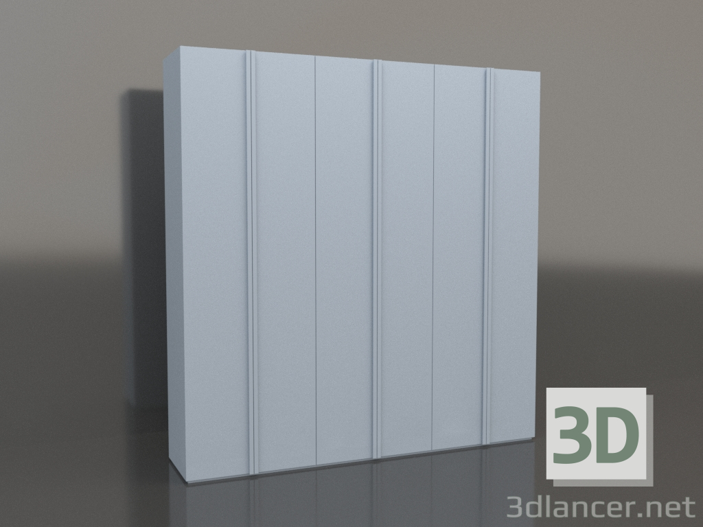 3D Modell Kleiderschrank MW 01 Lack (2700x600x2800, Himmelblau) - Vorschau
