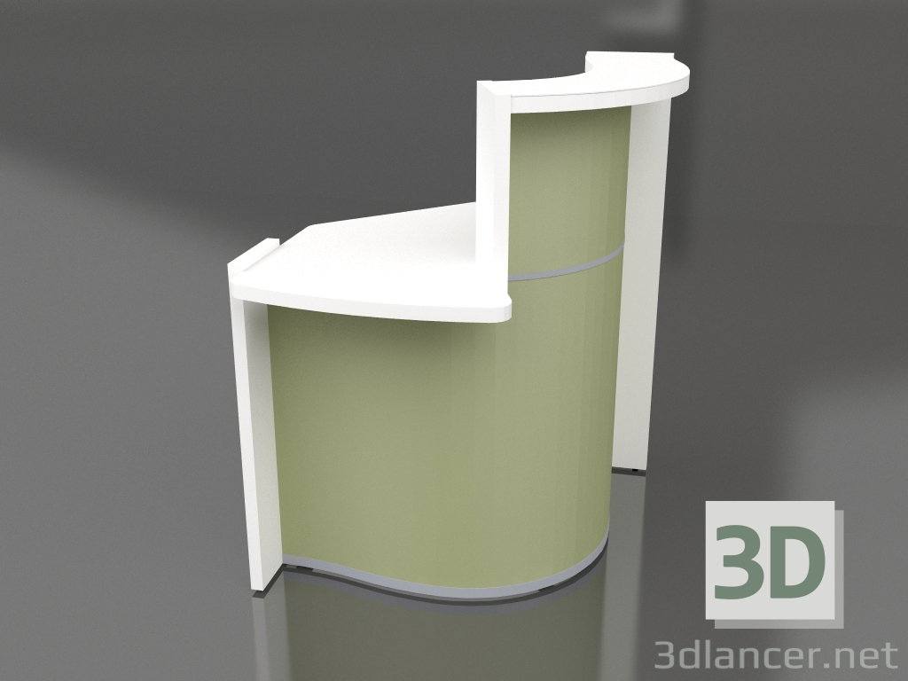 3D modeli Resepsiyon masası Wave LUV49P (858x925) - önizleme