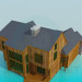 3d model Casa de madera - vista previa