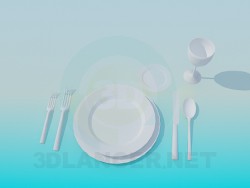 Plates with cutlery