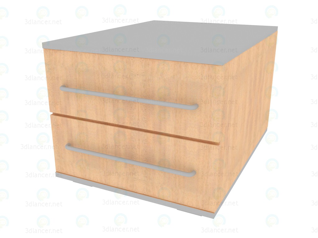 3d model Bedside table with 2 drawers NM225_20-25 - preview