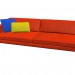 3D Modell Sofa HL253 - Vorschau