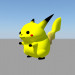 modello 3D Pikachu - anteprima