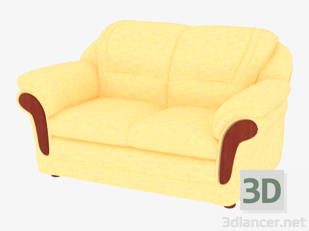 3d model Sofá de cuero (dx2) - vista previa