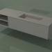 modello 3D Lavabo con cassetto e vano (06UC924D2, Clay C37, L 168, P 50, H 36 cm) - anteprima