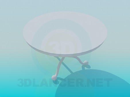 3d модель Чайный круглый столик – превью