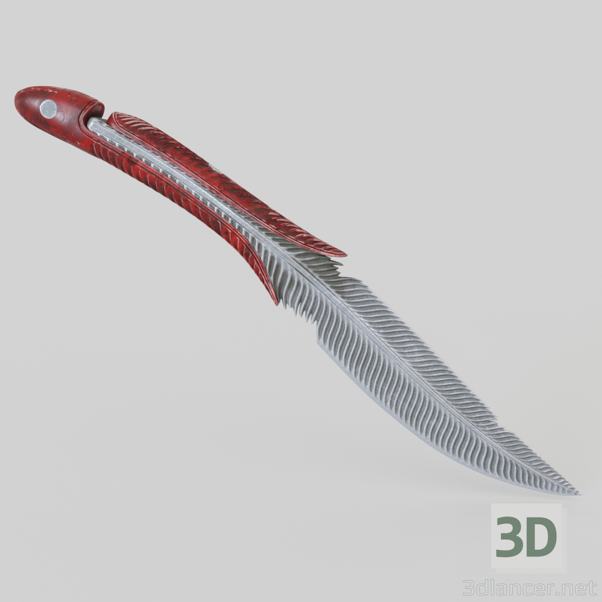 3d перо нож модель купить - ракурс