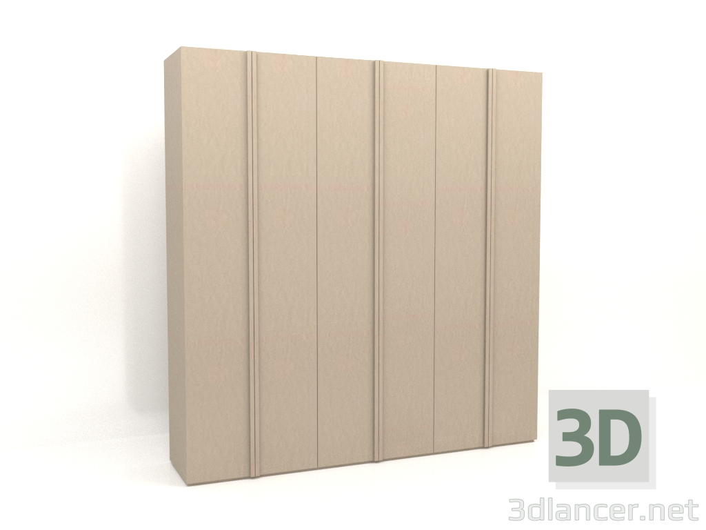 3d model Wardrobe MW 01 paint (2700x600x2800, beige) - preview