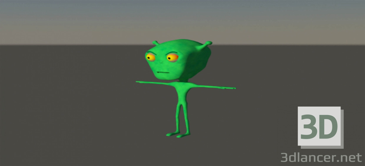 modello 3D alieno - anteprima