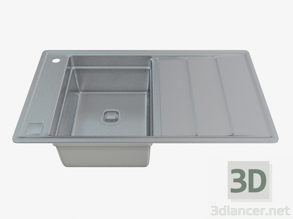 modello 3D Lavello della cucina in acciaio Bolero (ZHB-0113 30917) - anteprima