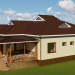 3D Modell Kleines Privathaus mit Terrasse - Vorschau