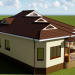3 डी मॉडल एक छत के साथ छोटे निजी घर - पूर्वावलोकन