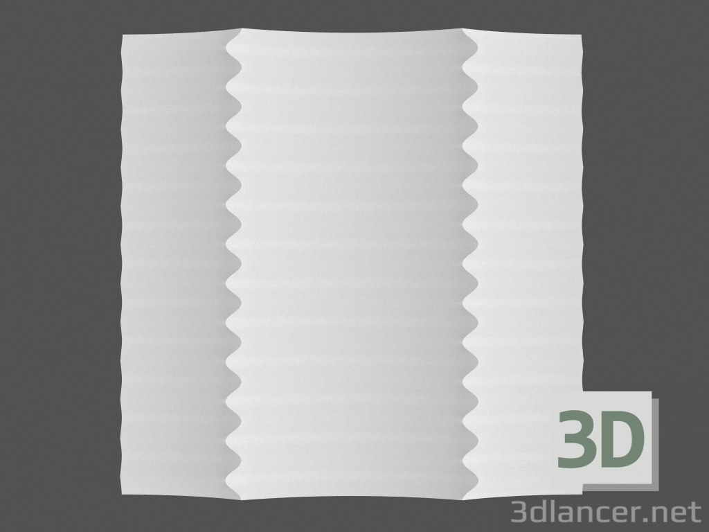 modèle 3D Panneau à volants 3D - preview