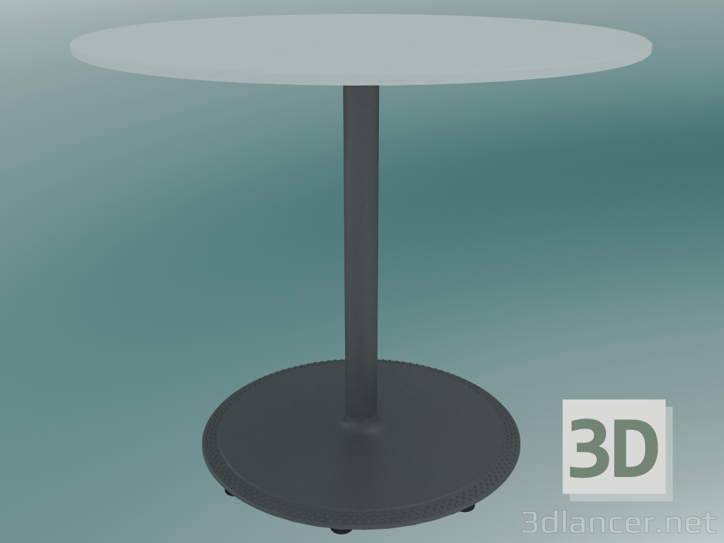 modèle 3D Table BON (9380-51 (⌀ 60cm), H 51cm, blanc HPL, aluminium gris fonte grise) - preview