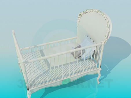 3d модель Детская кроватка – превью
