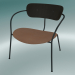 modello 3D Chair Pavilion (AV6, H 70cm, 65x69cm, Noce, Pelle - Seta cognac) - anteprima