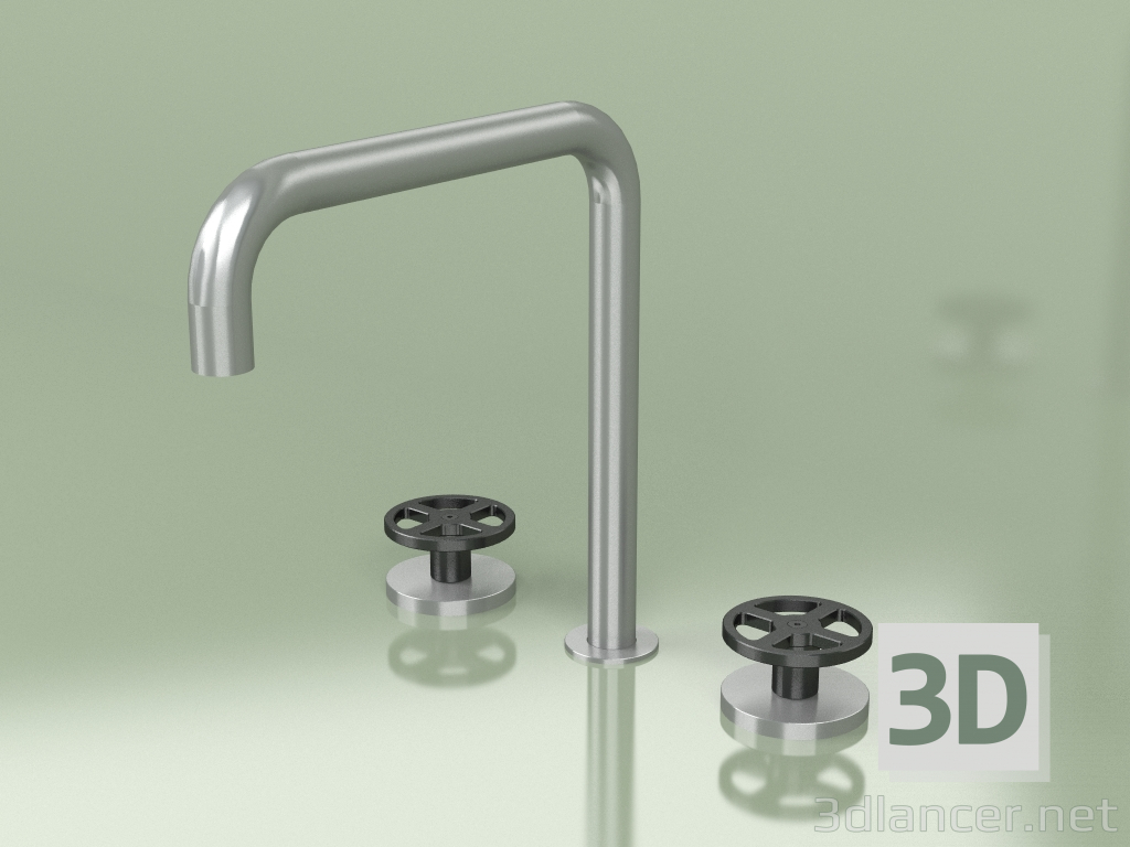 3d model Three-hole mixer with swivel spout (20 32 V, AS-ON) - preview