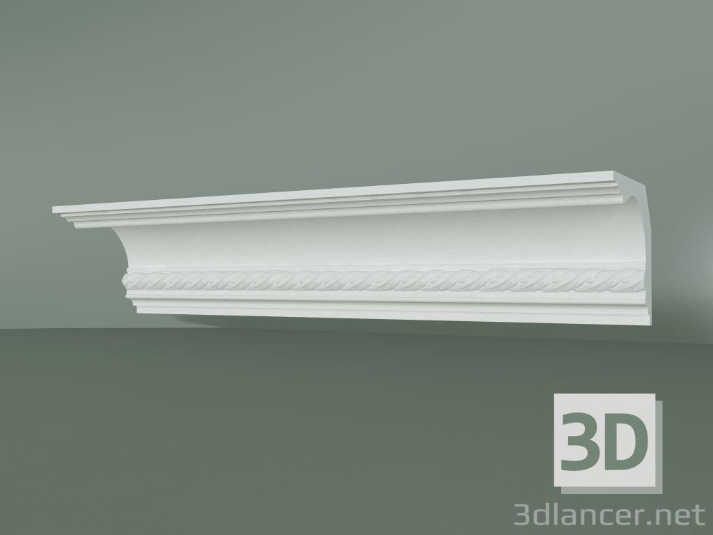 modèle 3D Corniche en plâtre avec ornement KV035 - preview