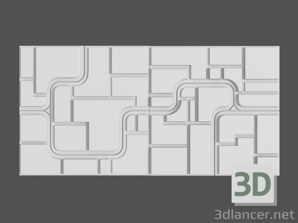 3d модель 3D панель Space – превью