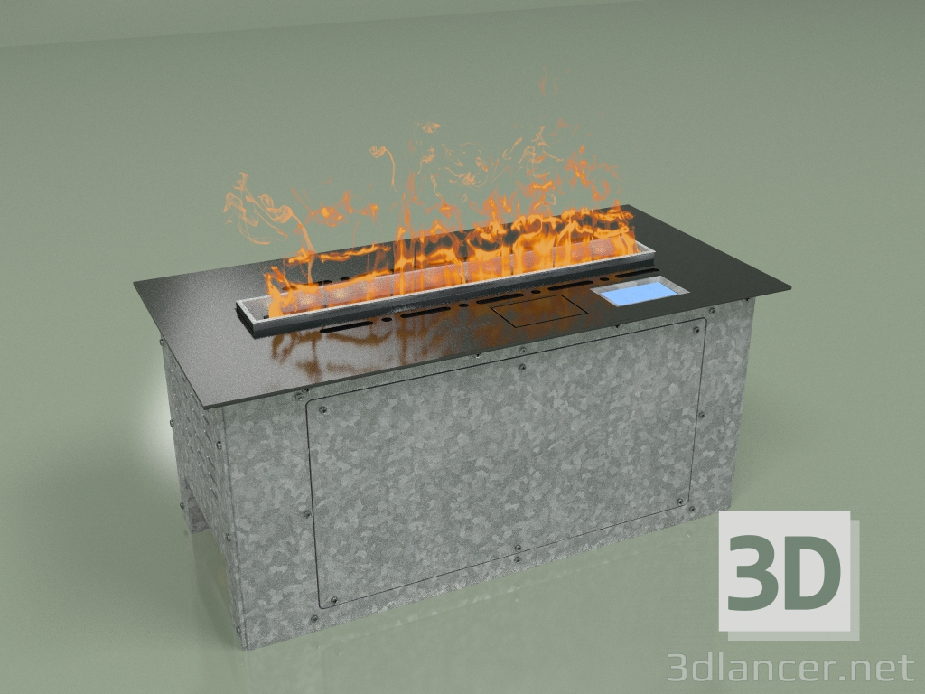 3D modeli Buharlı şömine Vepo 500 (grafit-ayna) - önizleme