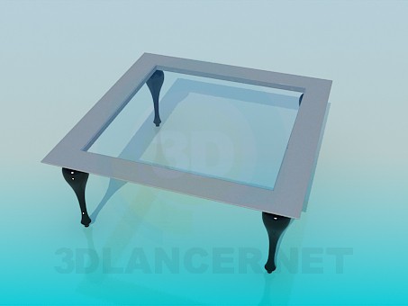 modello 3D Tavolino quadrato - anteprima