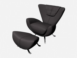 Chair with footrest Ambra