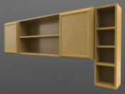Shelves hinged