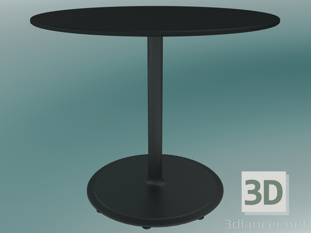 modèle 3D Table BON (9380-51 (⌀ 60cm), H 51cm, HPL noir, fonte noire) - preview