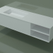 3D Modell Waschbecken mit Schublade und Fach (06UC924S2, Glacier White C01, L 168, P 50, H 36 cm) - Vorschau