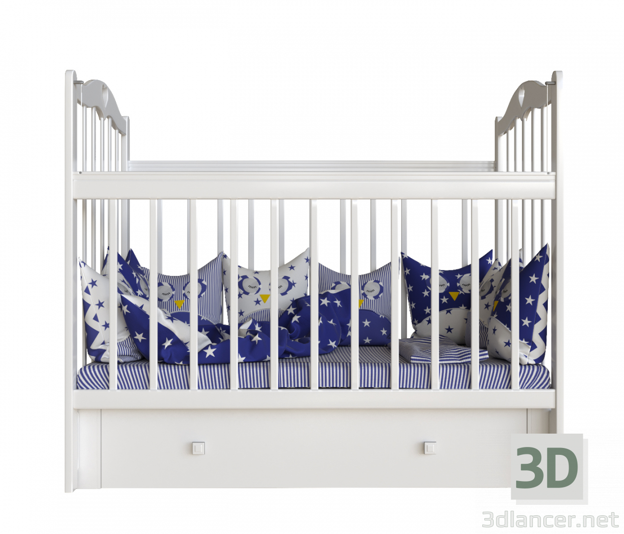 3d Ліжко Askona класична біла модель купити - зображення