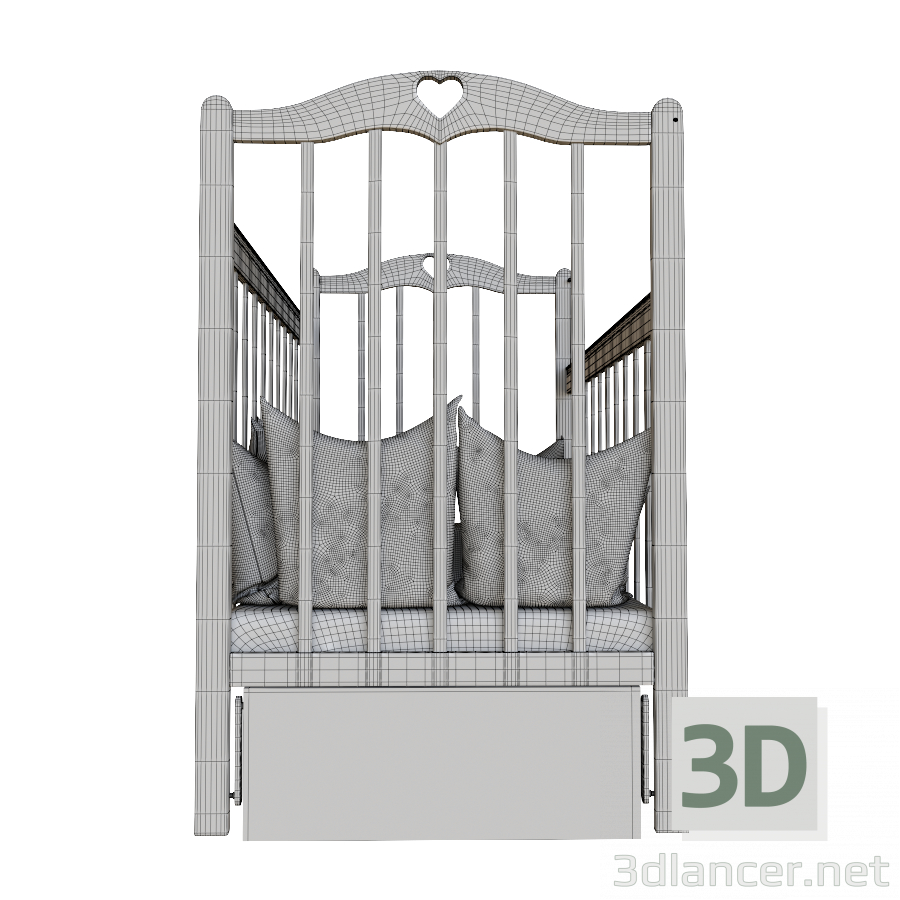 Askona klassisches weißes Bett 3D-Modell kaufen - Rendern