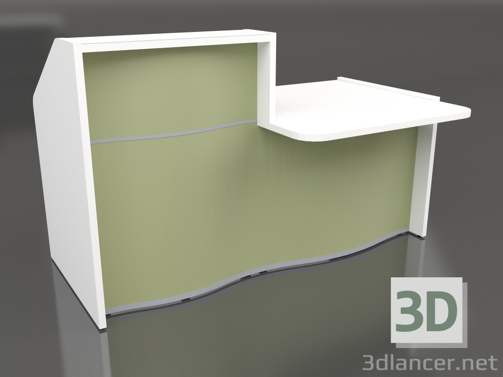 modèle 3D Banque d'accueil Wave LUV27L (1776x1103) - preview