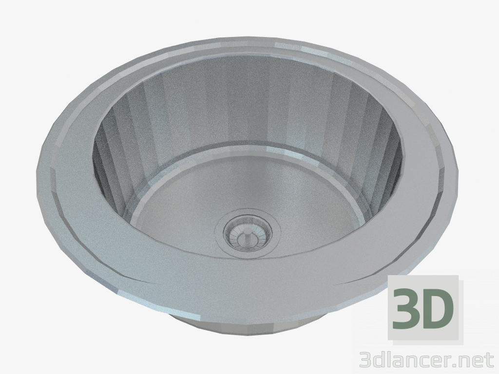 modello 3D Cucina lavello in acciaio Cornetto (ZHC-0813 85 148) - anteprima