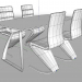 modèle 3D de Set_LONDON (LONDON) table transparente avec chaises Signal H-669 noir acheter - rendu