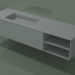 modèle 3D Lavabo avec tiroir et compartiment (06UC924S2, Silver Grey C35, L 168, P 50, H 36 cm) - preview