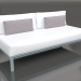 Modelo 3d Módulo de sofá, seção 4 (azul cinza) - preview