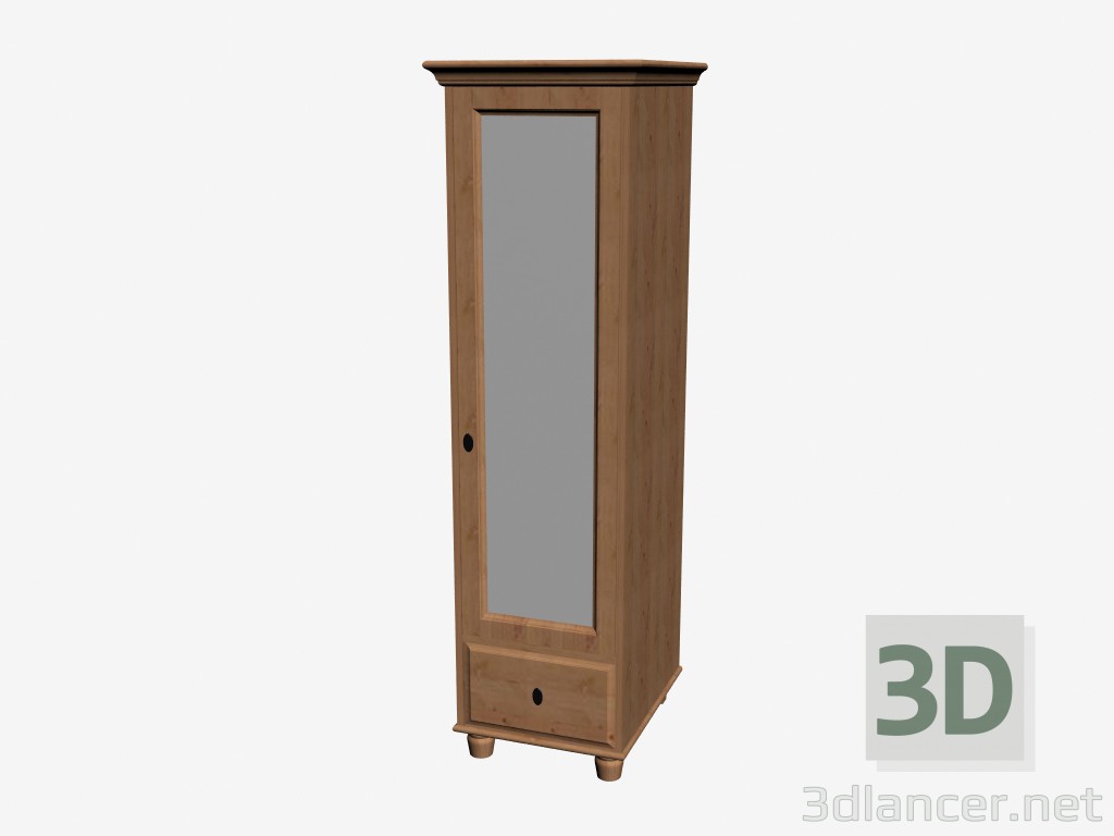 3d model armario de 1 puerta - vista previa
