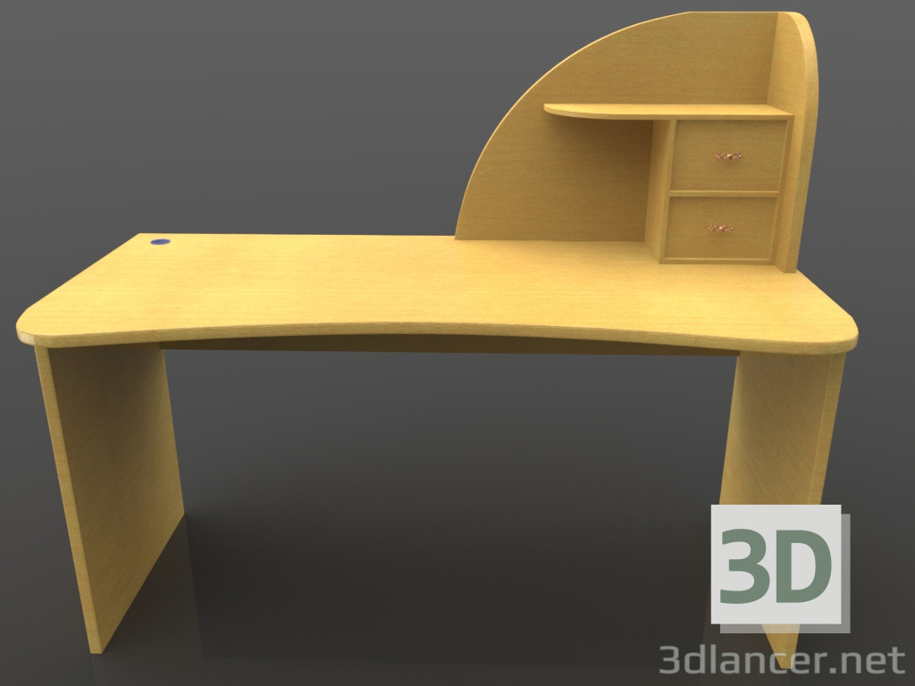 3d модель стіл навчальний – превью