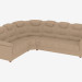 3 डी मॉडल चमड़ा कॉर्नर सोफा (2 सी 3) - पूर्वावलोकन