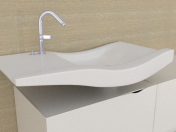 Washbasin with fixtures