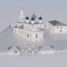 3d Георгиевский храм с пристройками и ограждениями. Дедовск модель купить - ракурс