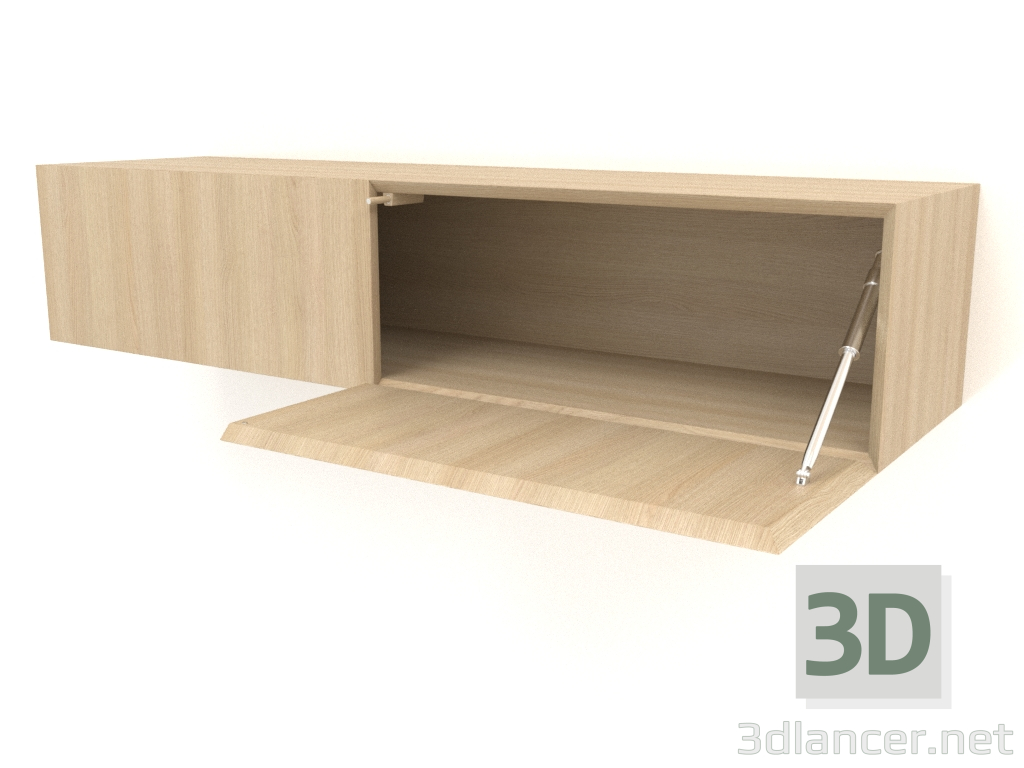 3D modeli Asma raf ST 06 (açık kapı) (2 kapı, 1200x315x250, ahşap beyazı) - önizleme