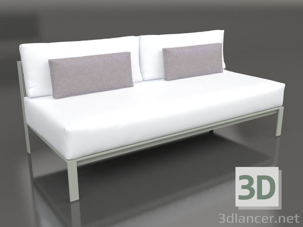 modèle 3D Module canapé, section 4 (Gris ciment) - preview