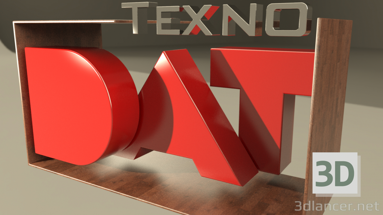 3d модель инсталляция Texno DAT – превью
