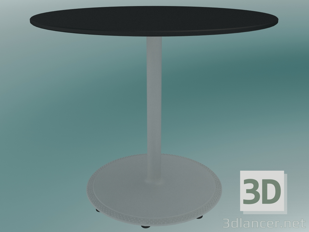 modèle 3D Table BON (9380-51 (⌀ 60cm), H 51cm, HPL noir, blanc en fonte blanche) - preview