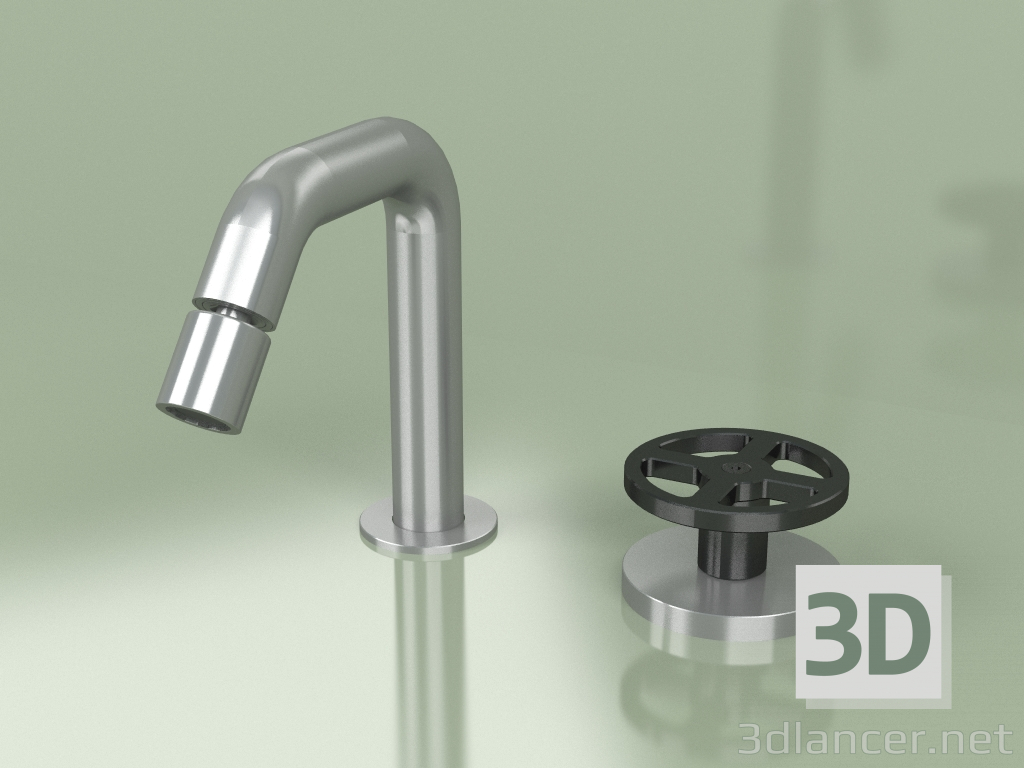 3d model Hydro-progressive bidet mixer with adjustable spout (20 37, AS-ON) - preview