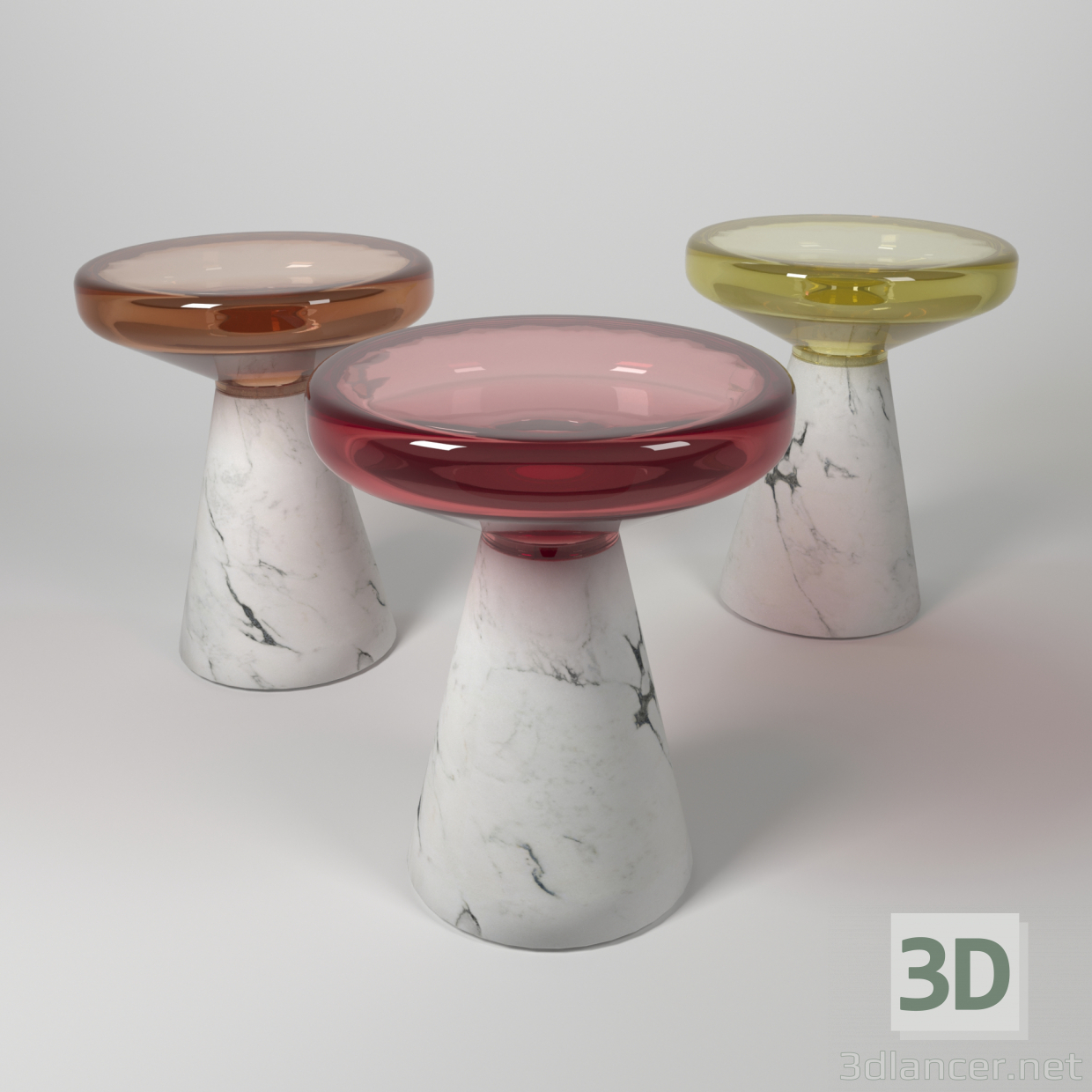 modello 3D Sedia - sgabello da bar - anteprima
