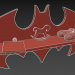 3D "Batman" çocuk odasında duvar rafı modeli satın - render