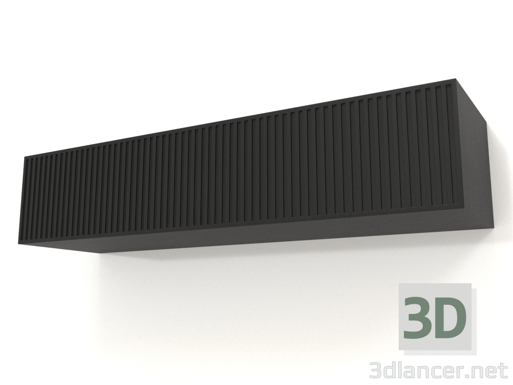 3 डी मॉडल हैंगिंग शेल्फ ST 06 (1 नालीदार दरवाजा, 1200x315x250, लकड़ी का काला) - पूर्वावलोकन